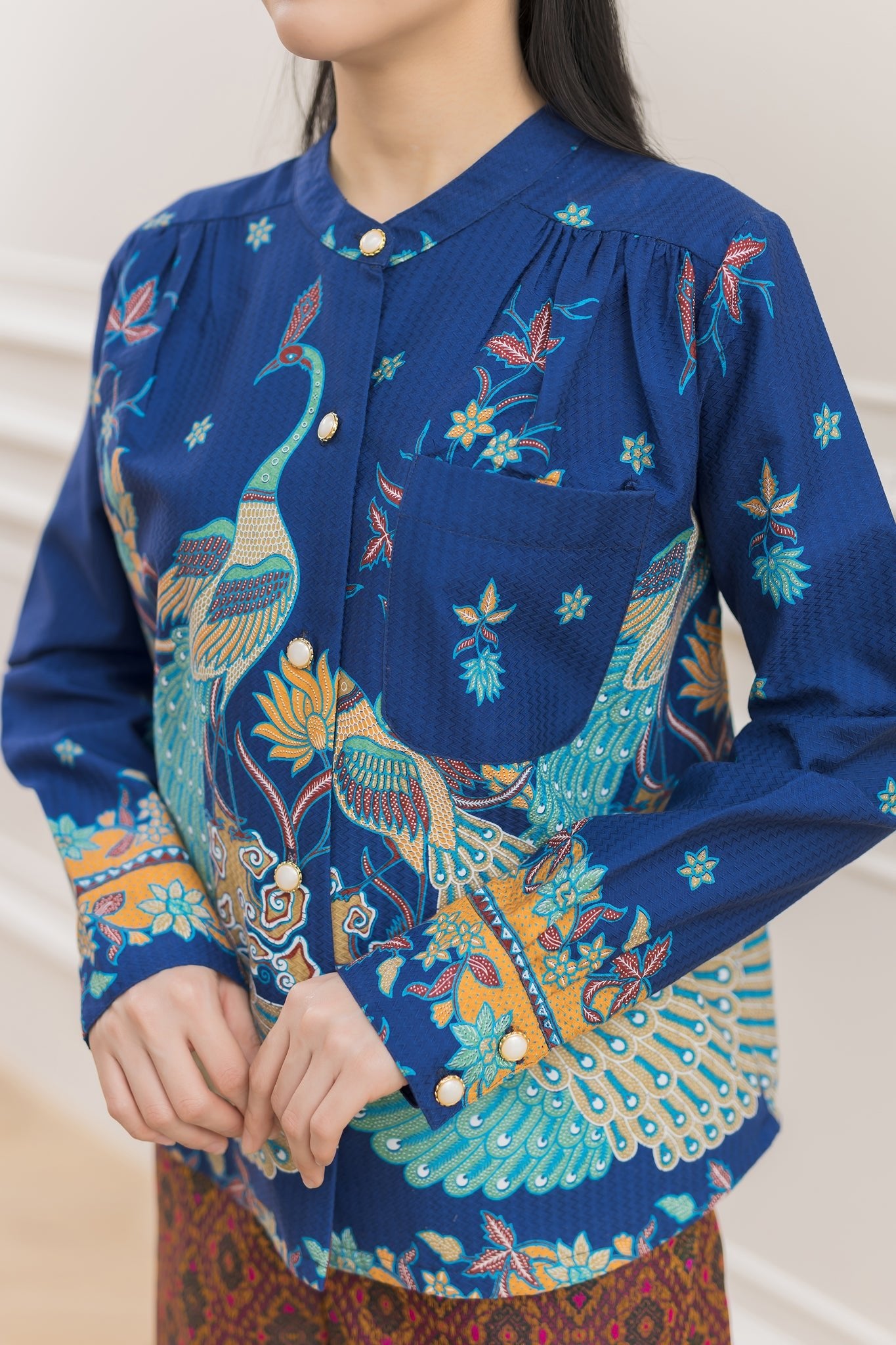 Mid Paradise Peacock Blouse - SOUTH FABRIC