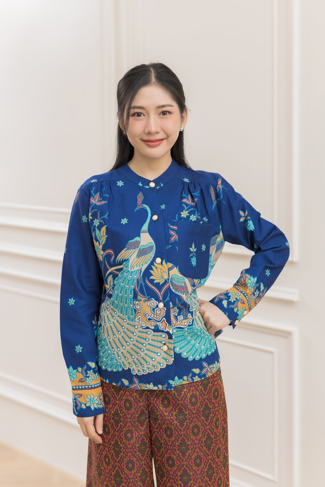 Mid Paradise Peacock Blouse - SOUTH FABRIC