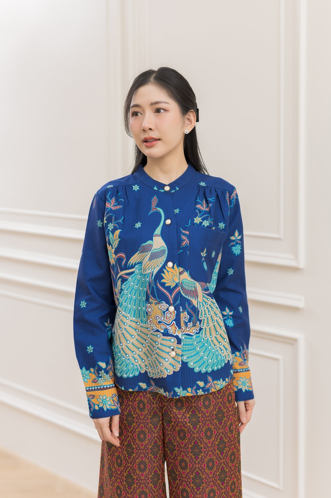 Mid Paradise Peacock Blouse - SOUTH FABRIC
