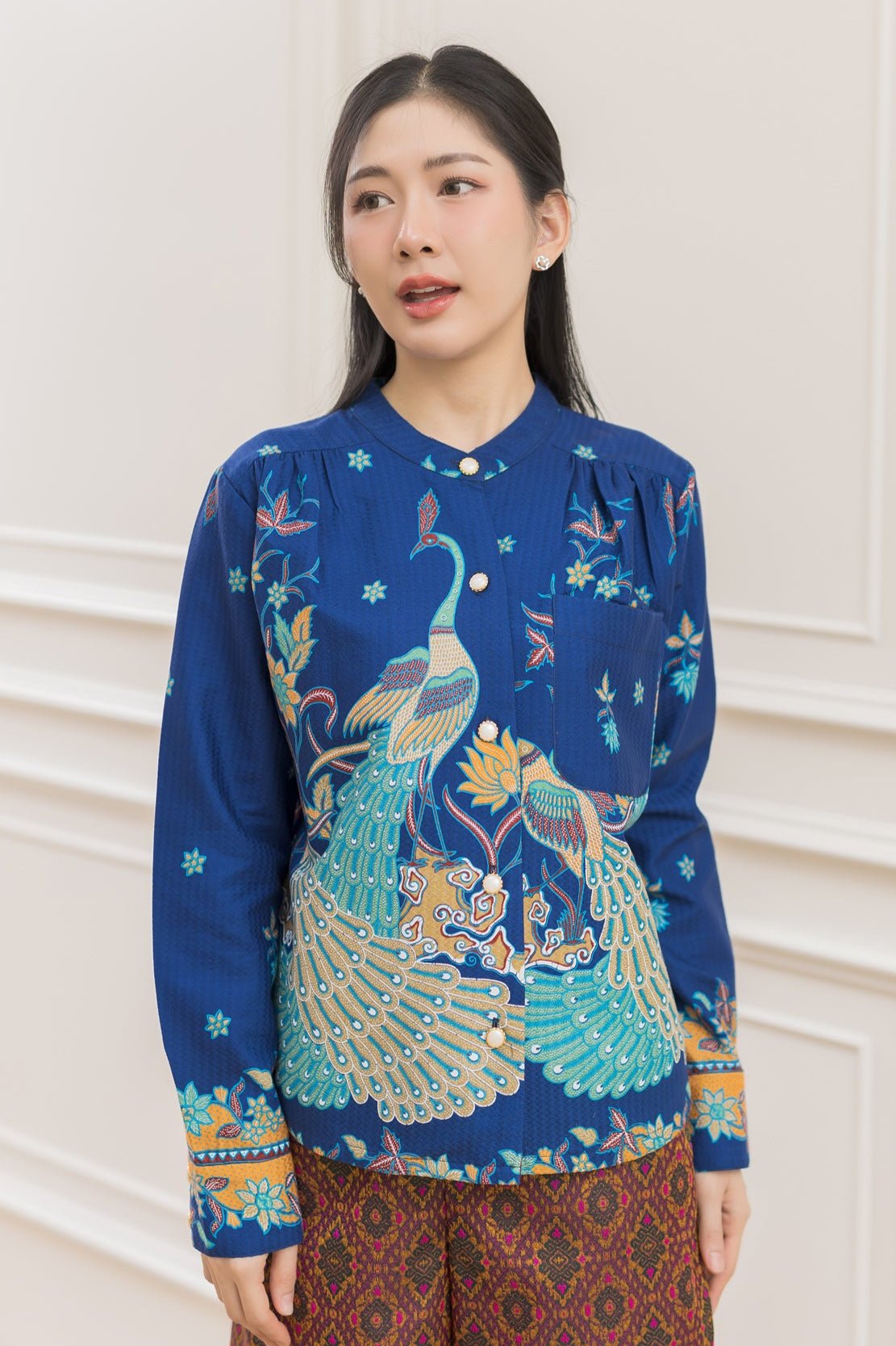 Mid Paradise Peacock Blouse - SOUTH FABRIC