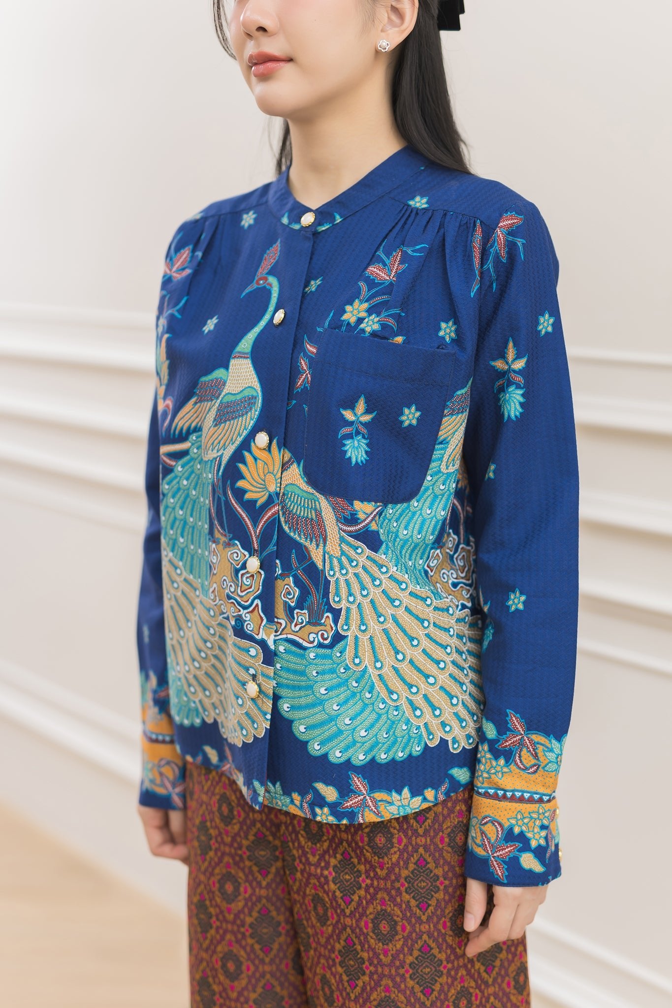 Mid Paradise Peacock Blouse - SOUTH FABRIC
