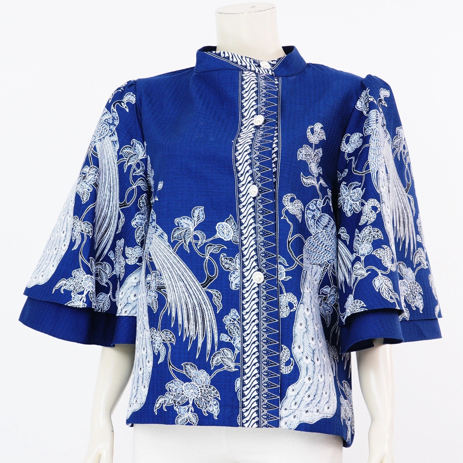Navy Peacok Blouse - SOUTH FABRIC