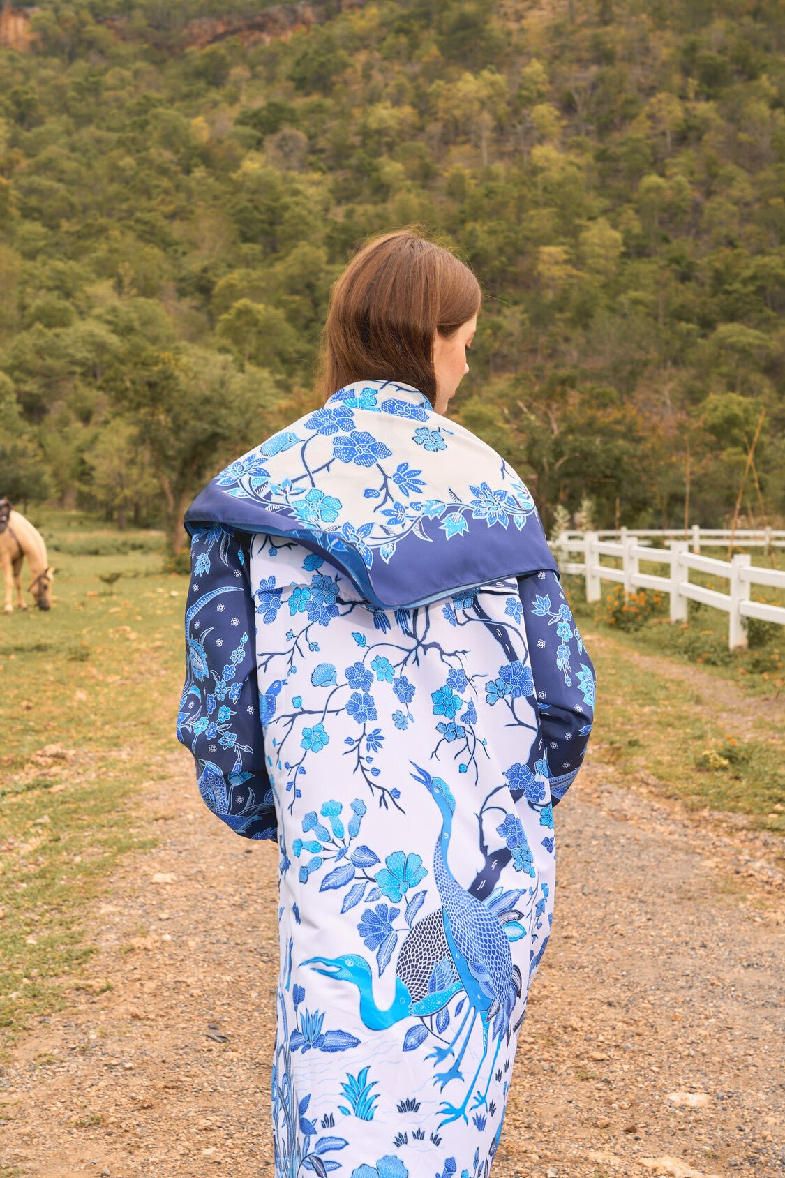 Oriental Blue Trench Coat - BALC