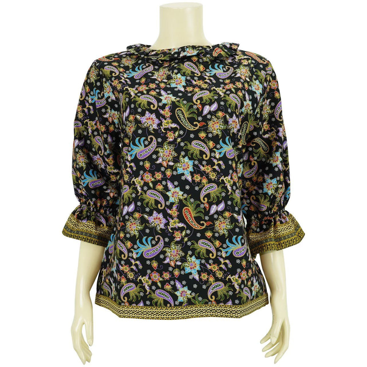 Paisley Indonesian Batik Blouse - SOUTH FABRIC