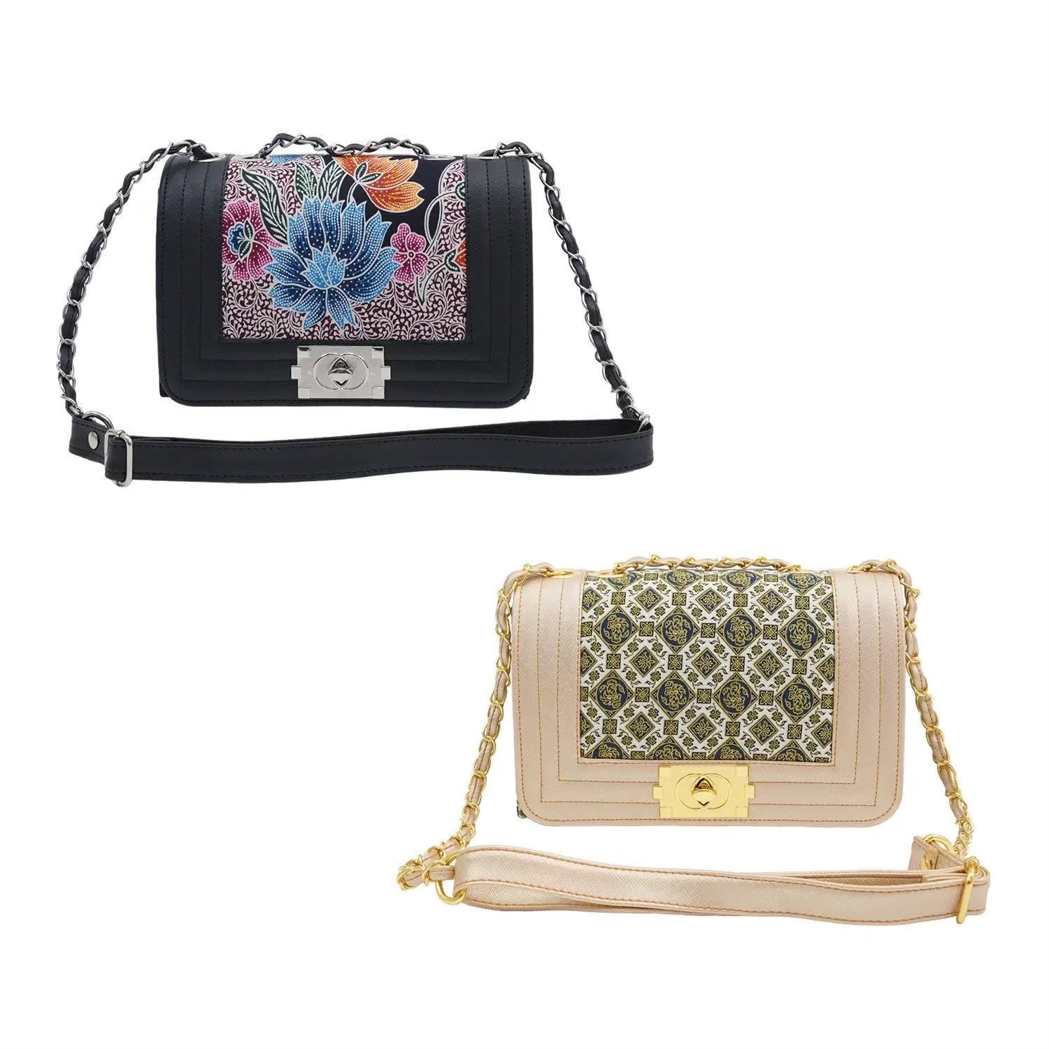 Parisian Rose Batik Crossbody Bag - KAMONMANEE