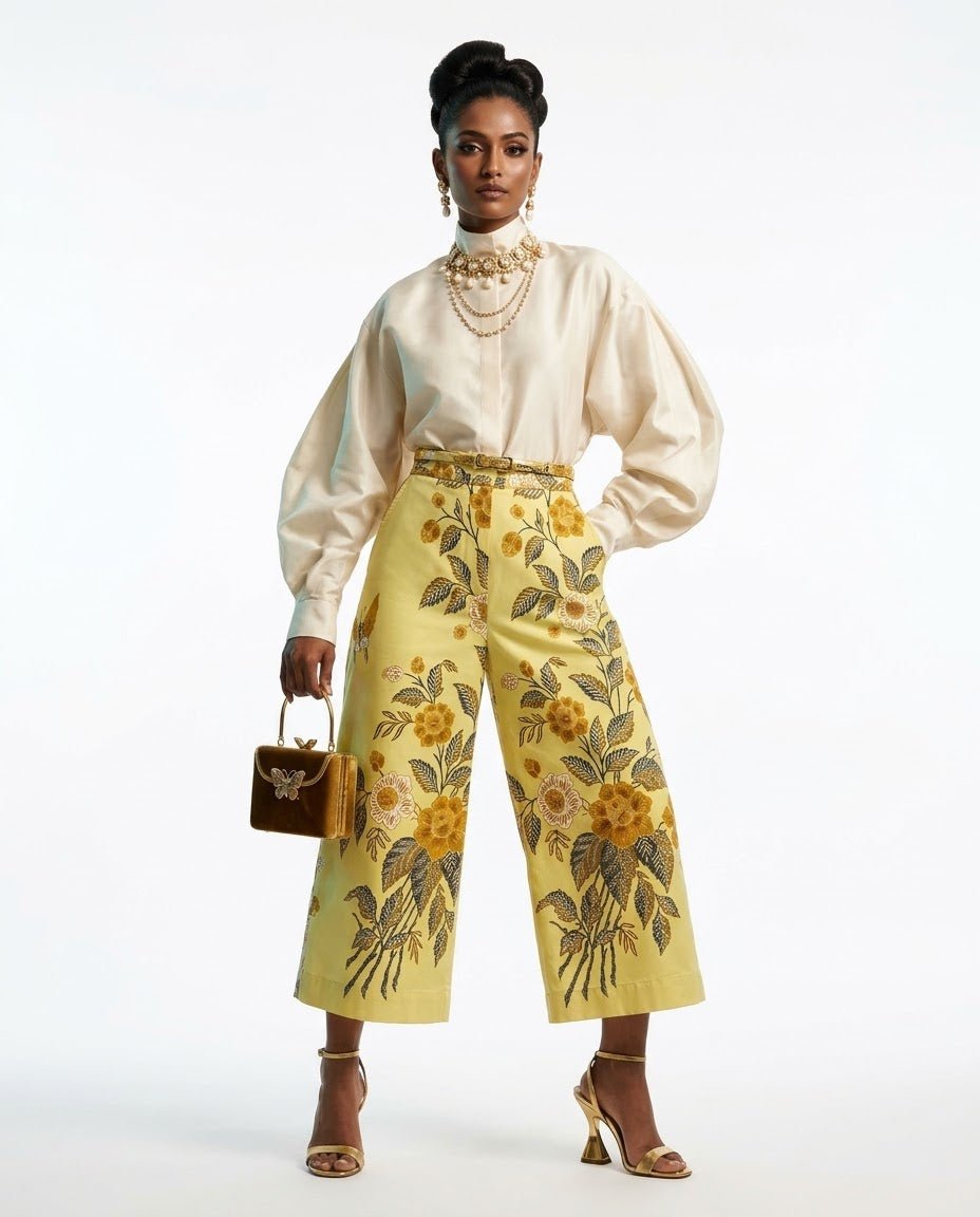Pastel Batik Culotte Pants - SOUTH FABRIC