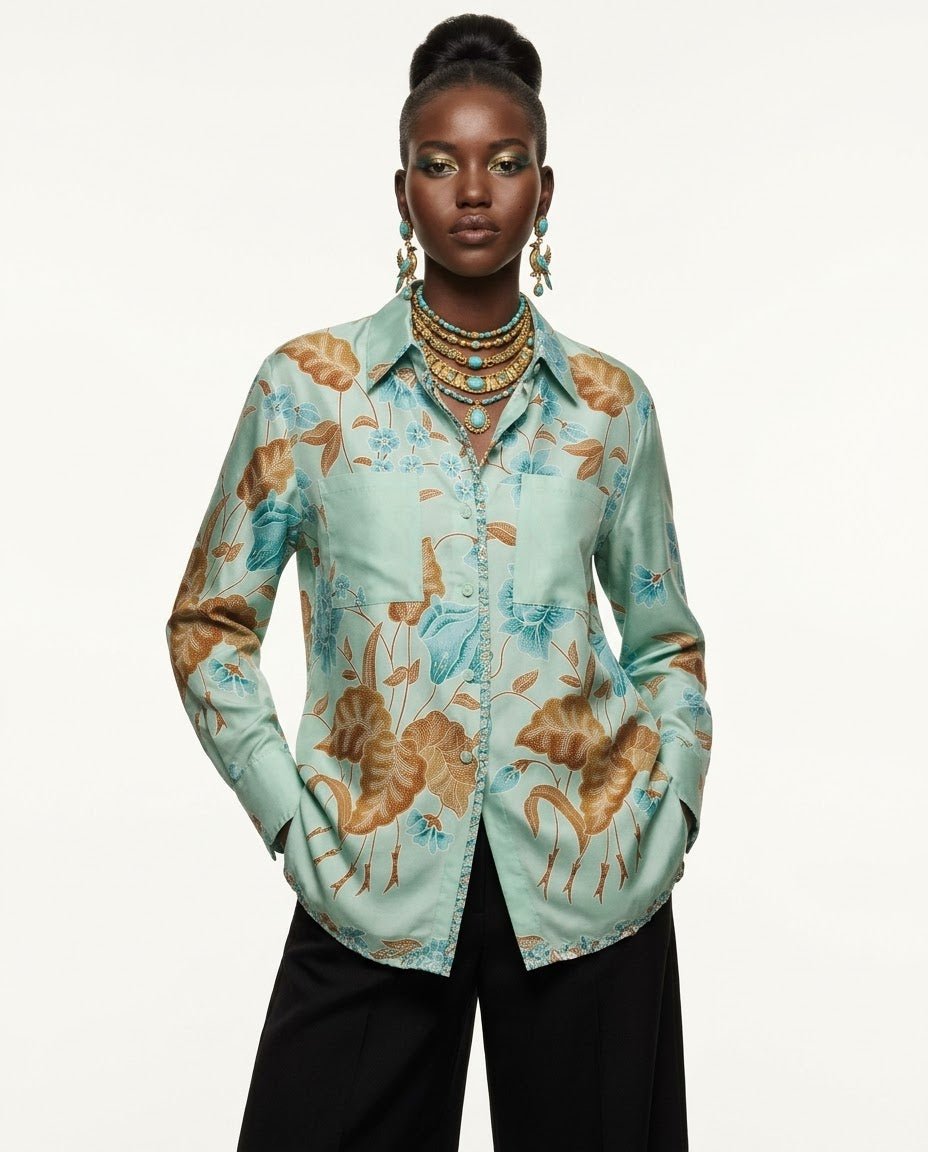 Pastel Peony Batik Shirts - SOUTH FABRIC