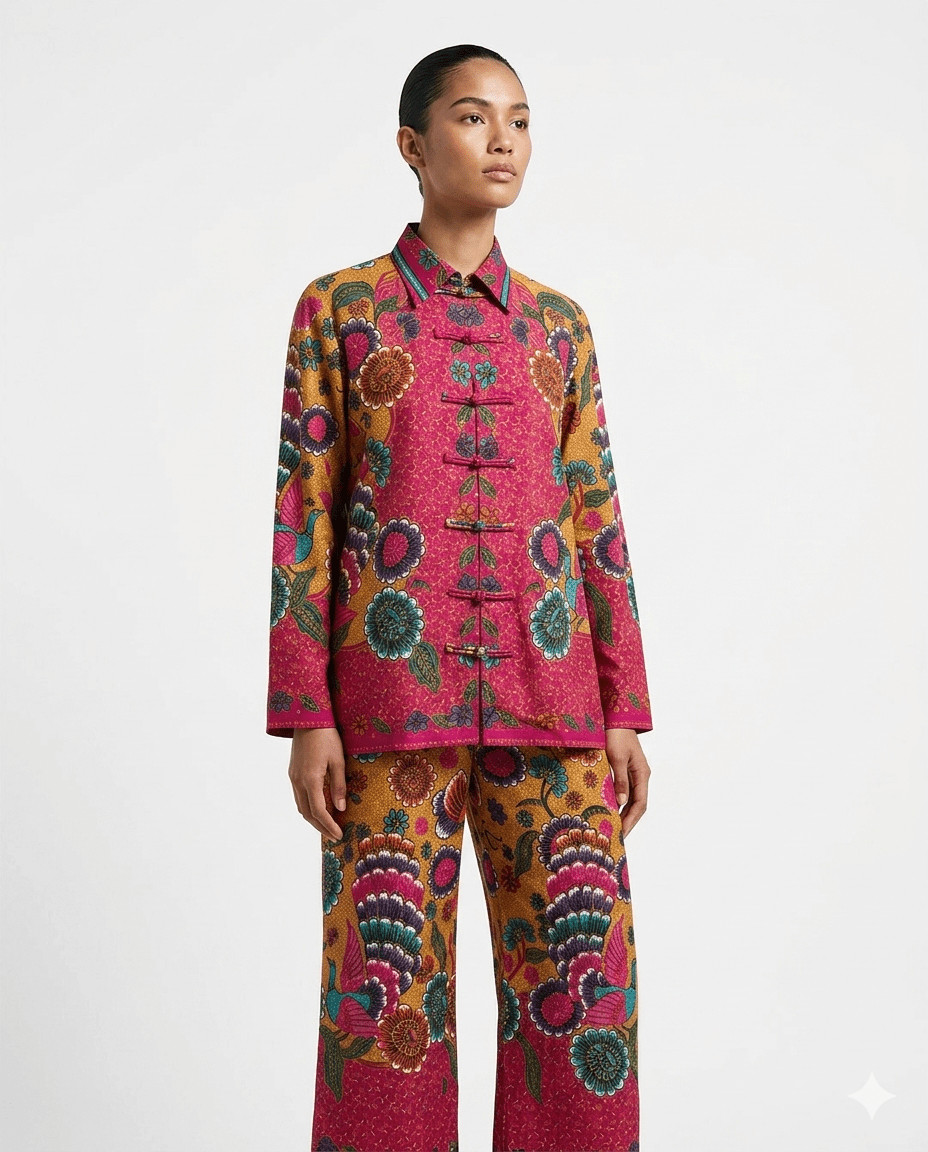 Peacock Chiffon Mandarin - BALC