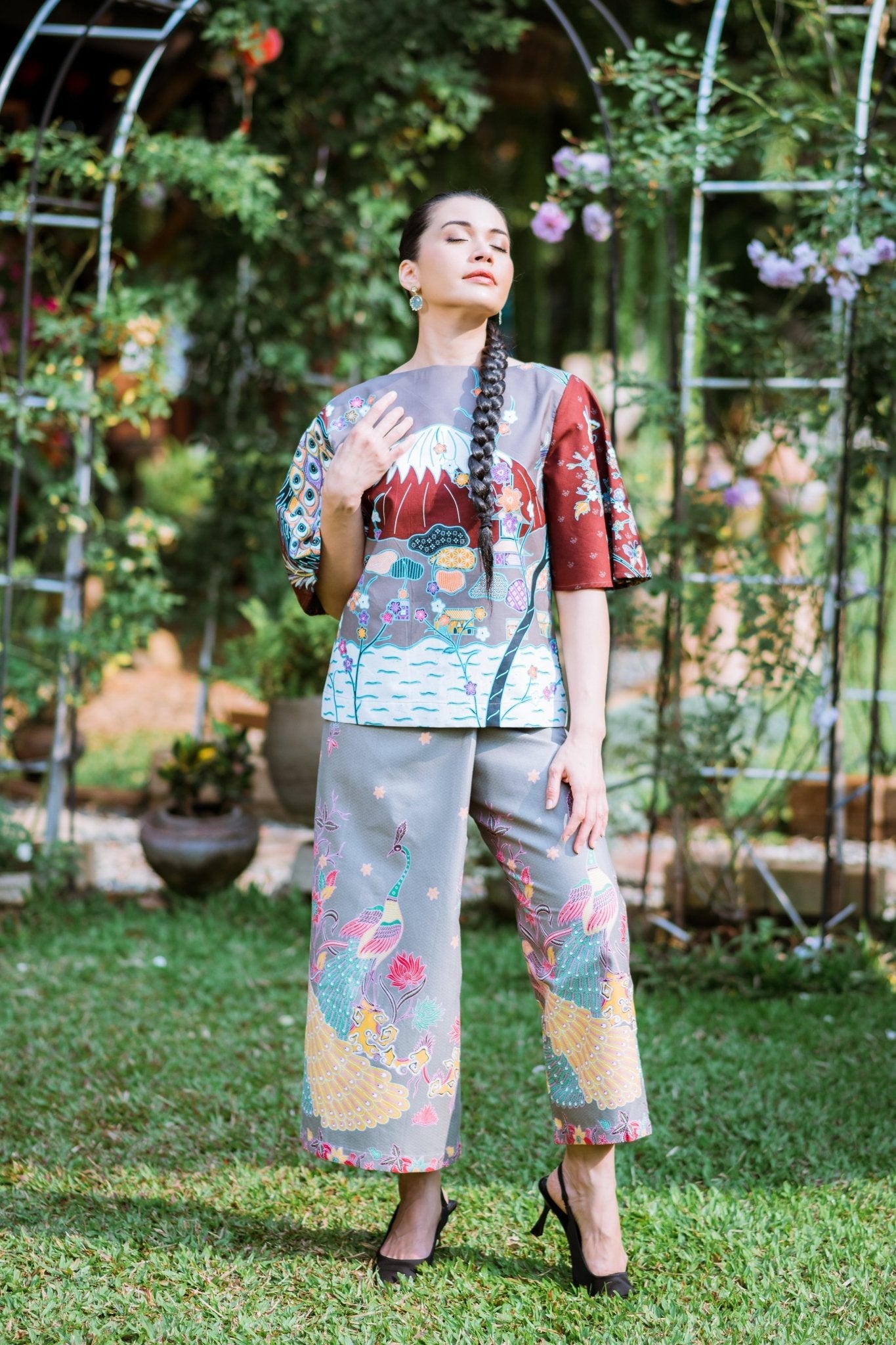 Peacock Skirt Pants - SOUTH FABRIC