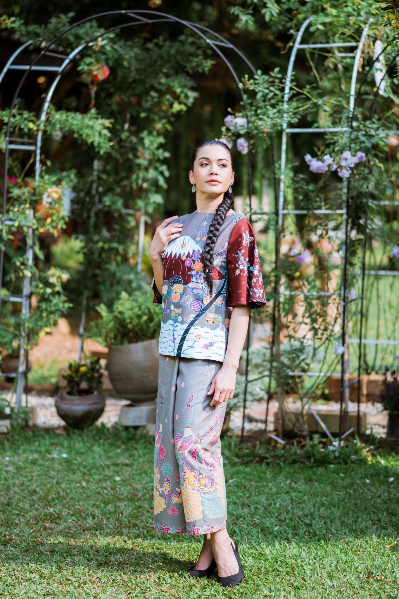 Peacock Skirt Pants - SOUTH FABRIC