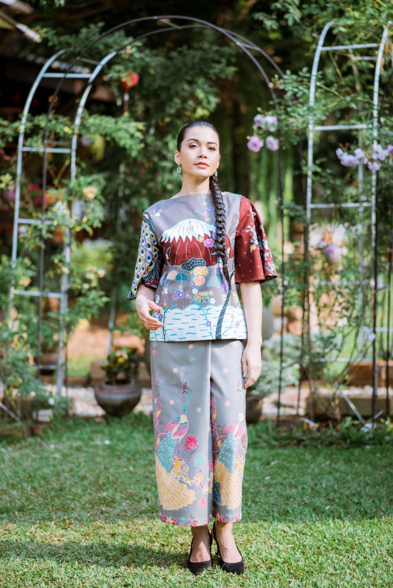 Peacock Skirt Pants - SOUTH FABRIC