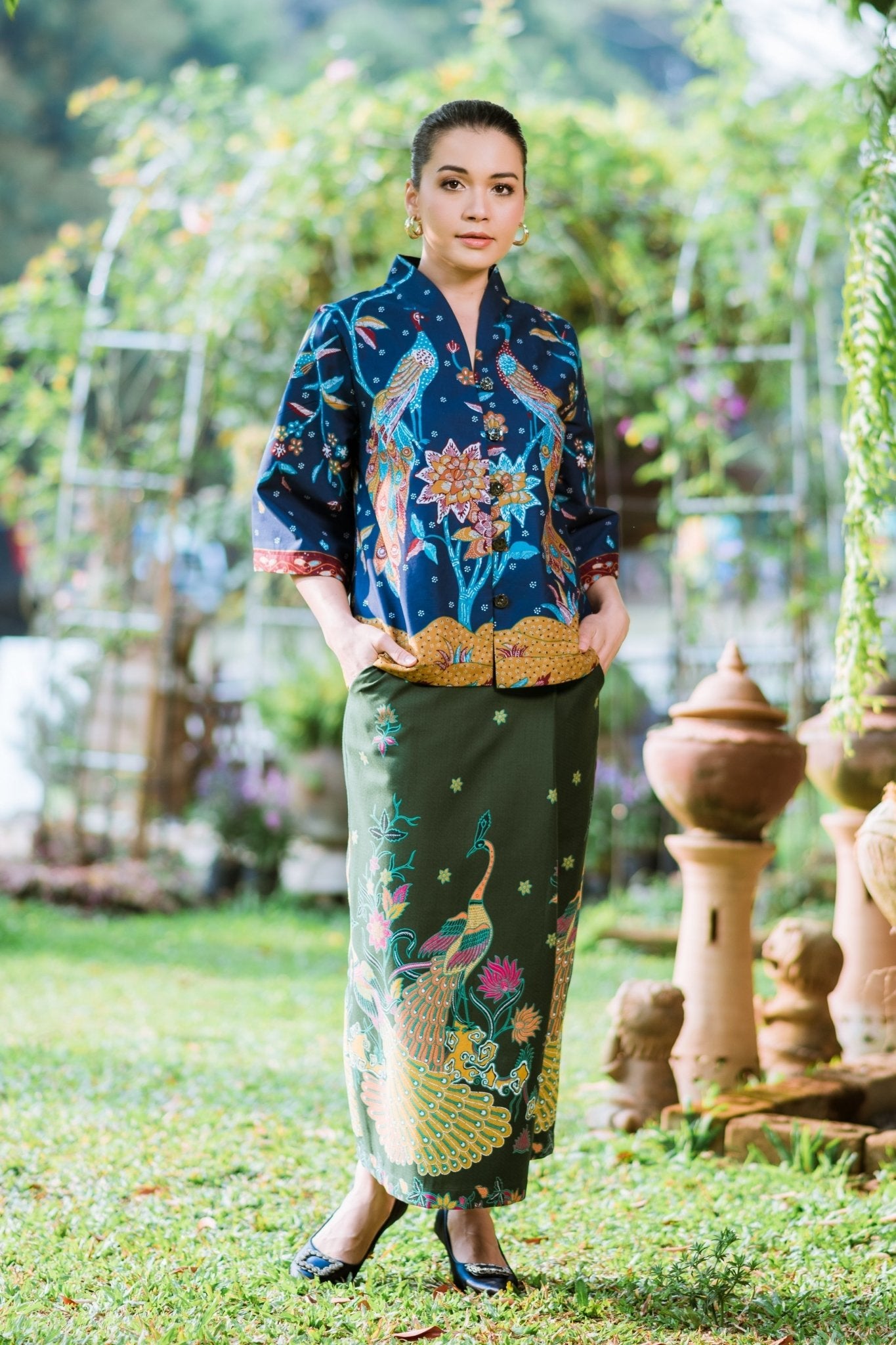 Peacock Skirt Pants - SOUTH FABRIC