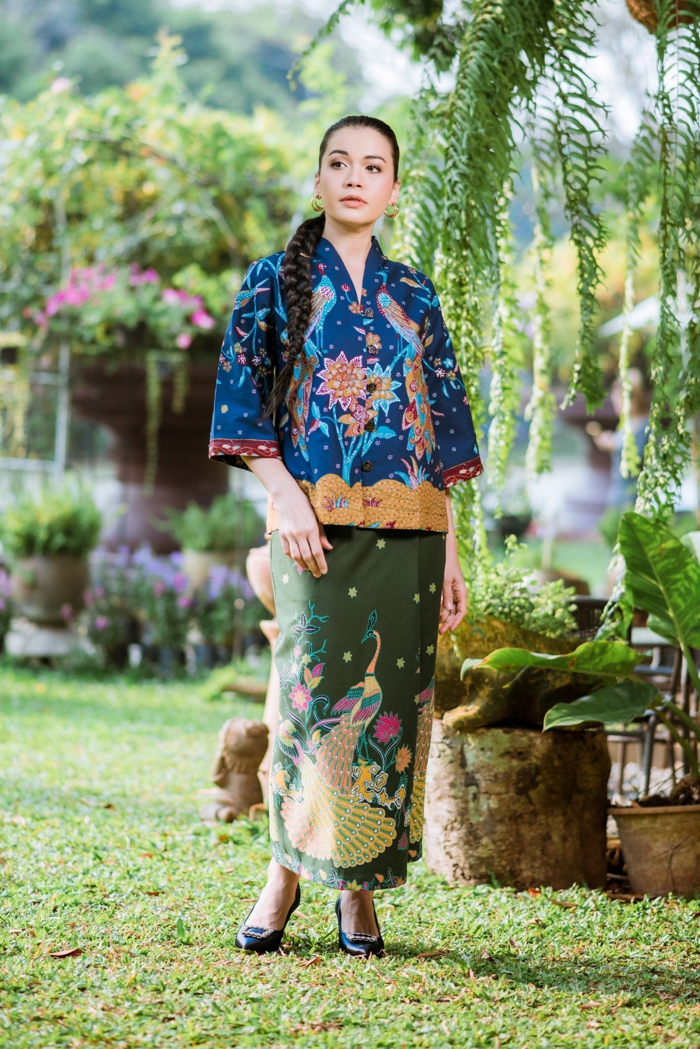 Peacock Skirt Pants - SOUTH FABRIC