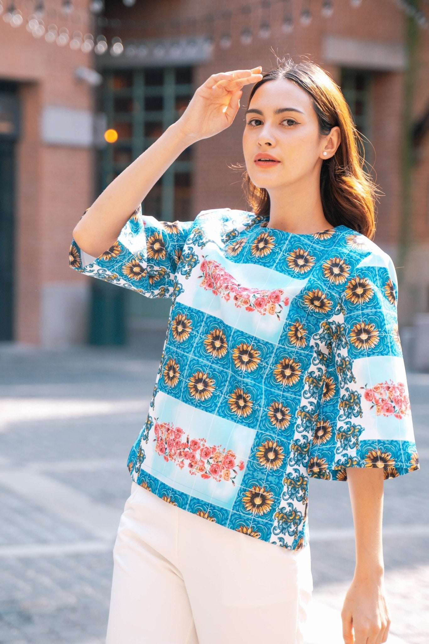 Portugal Tile Blouse - THE MUSEUM