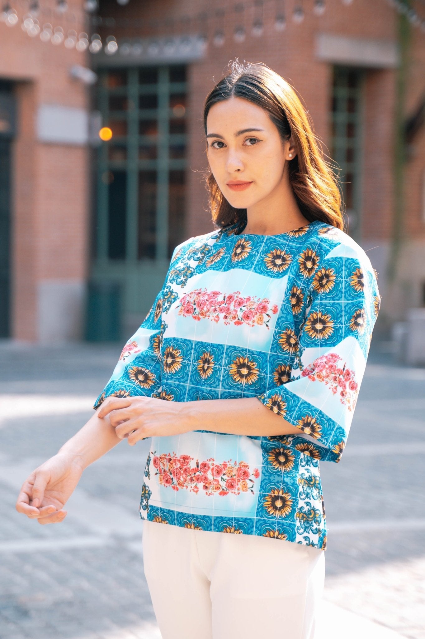 Portugal Tile Blouse - THE MUSEUM