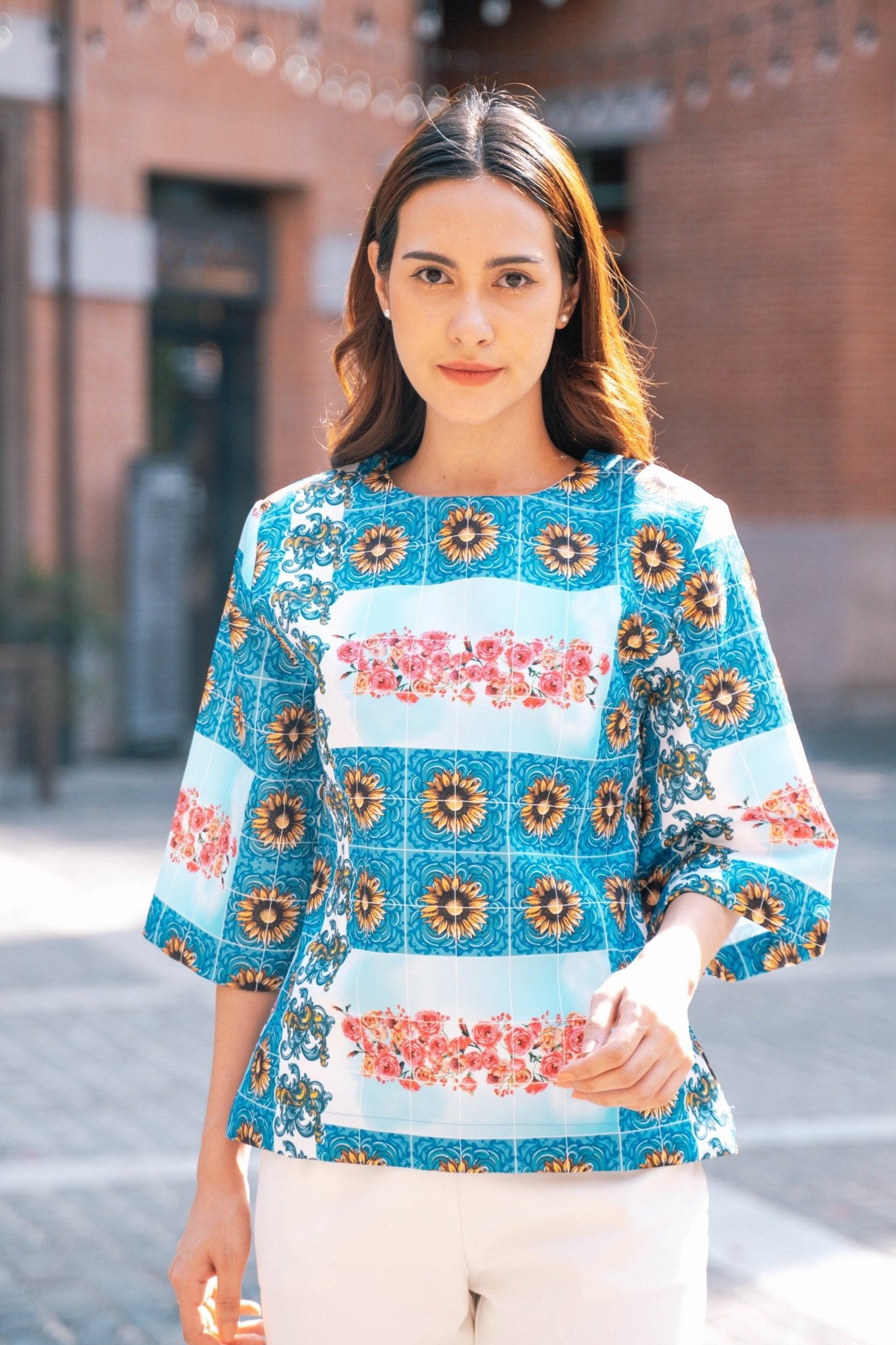 Portugal Tile Blouse - THE MUSEUM