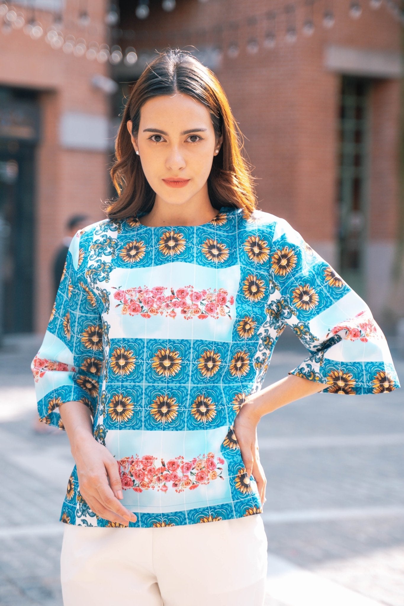 Portugal Tile Blouse - THE MUSEUM