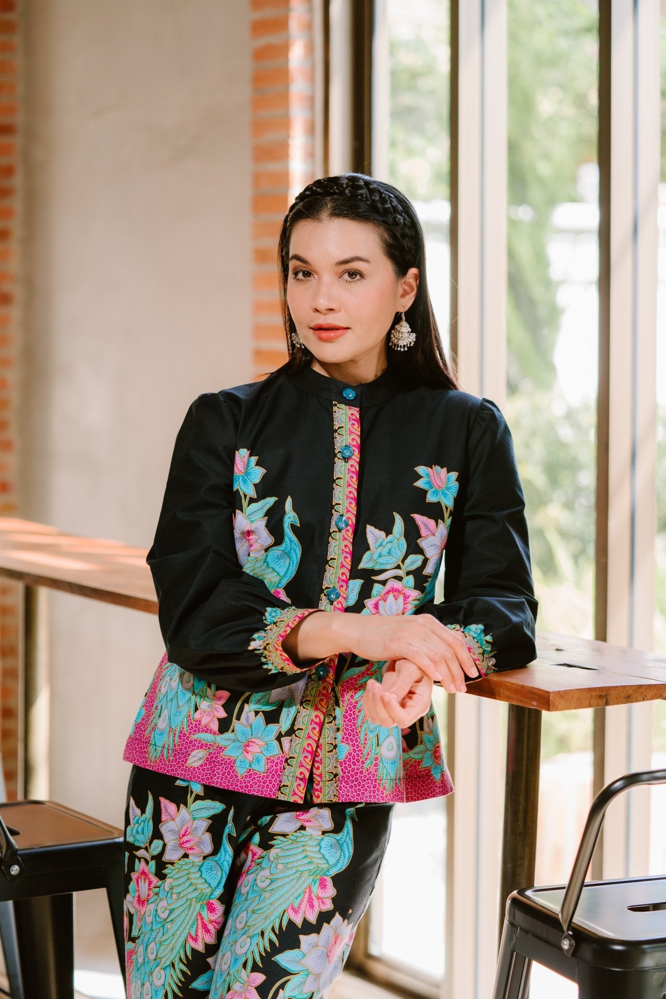 Powerful Peacock Blouse - SOUTH FABRIC
