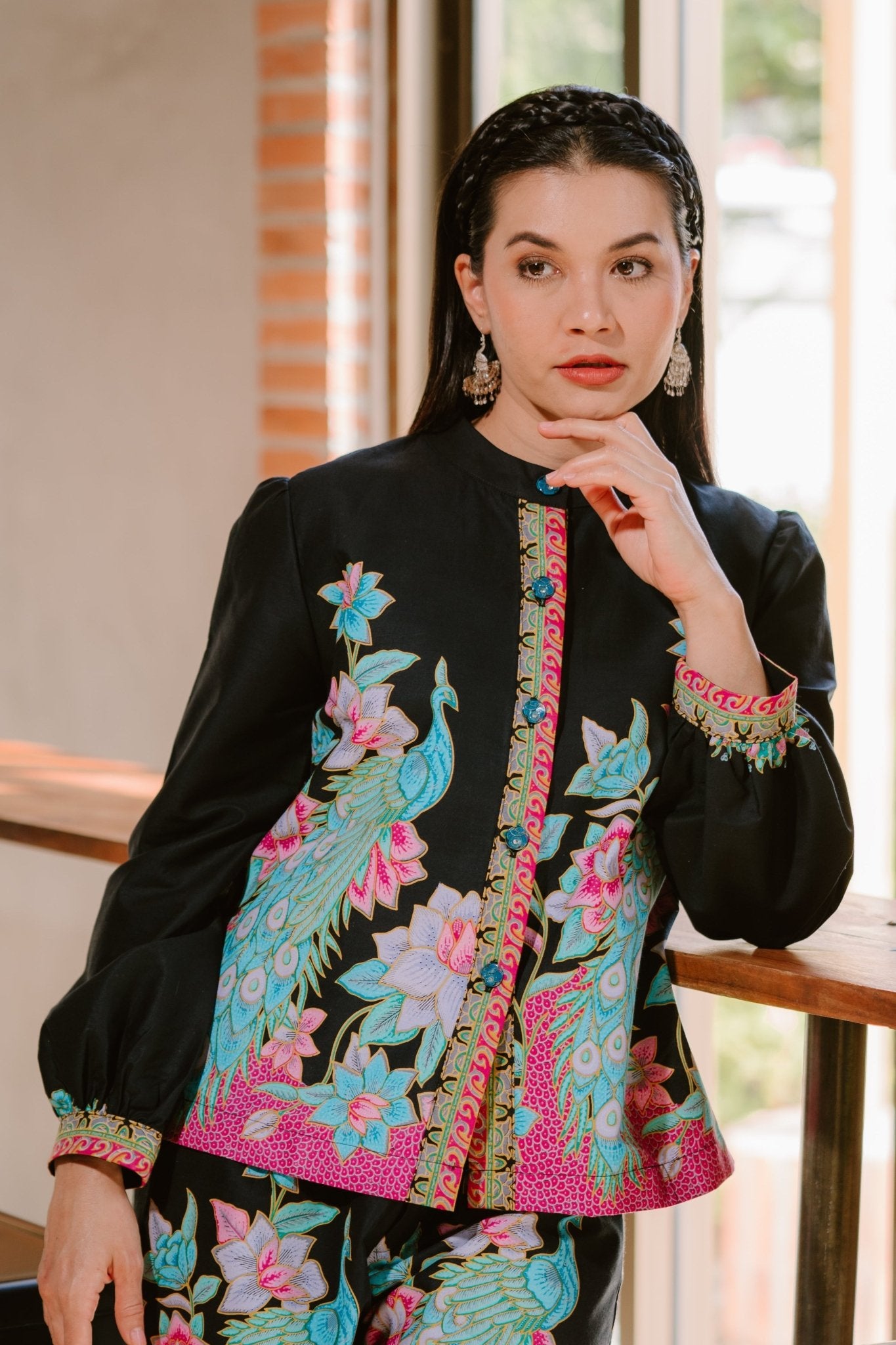 Powerful Peacock Blouse - SOUTH FABRIC