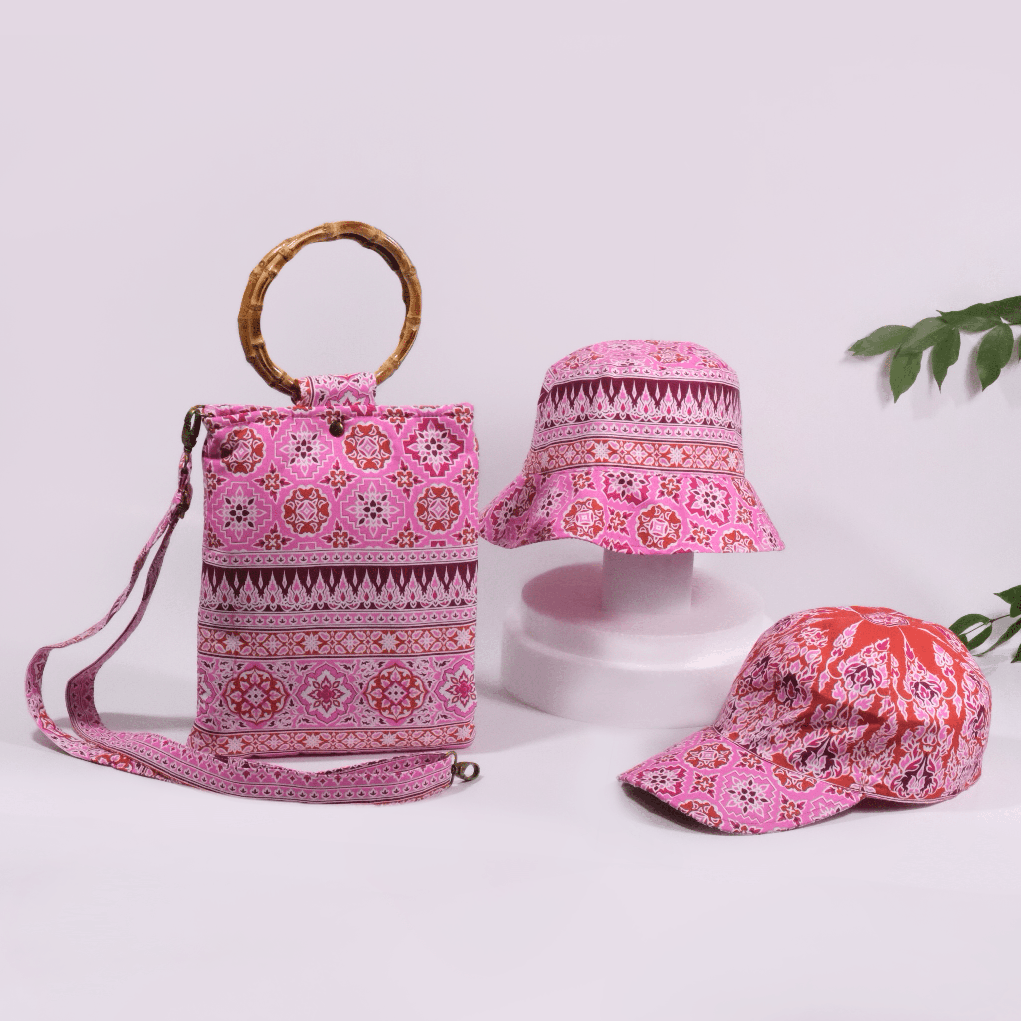 Prajamyam Bamboo Handle Handbag - KAMONMANEE