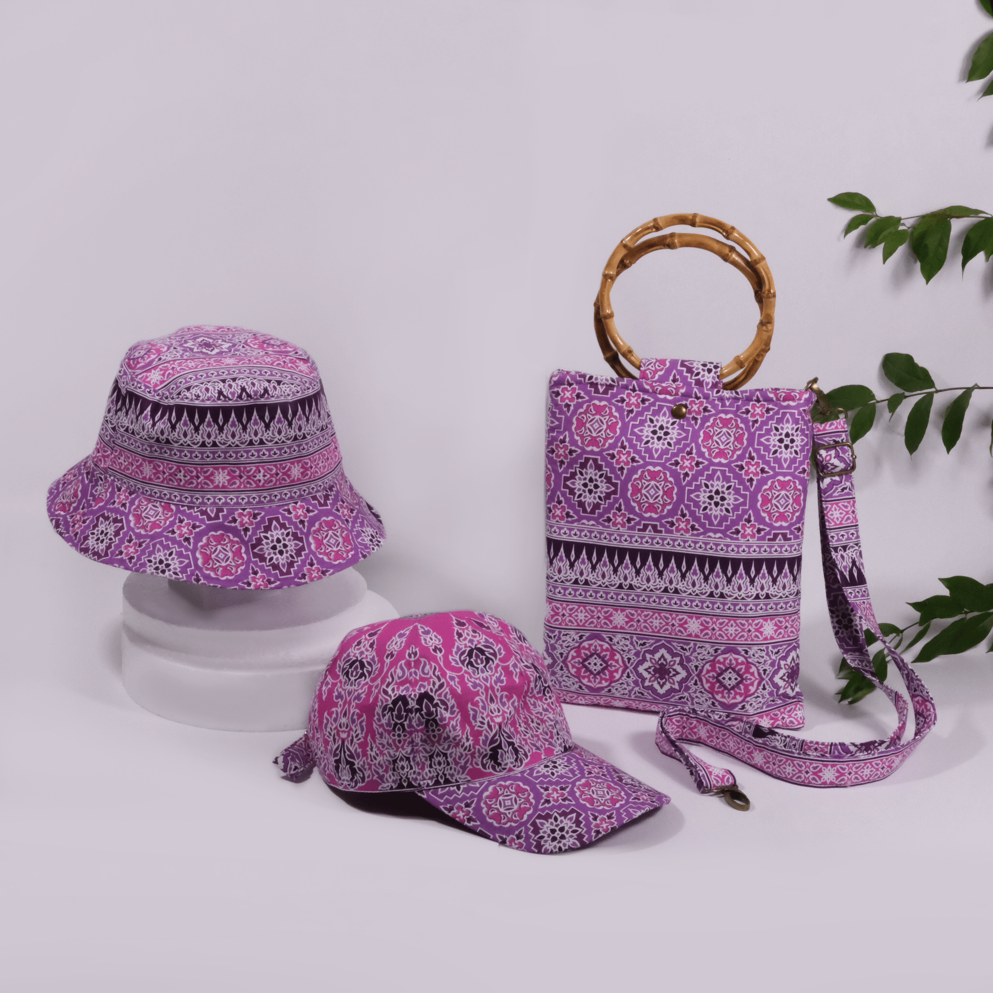 Prajamyam Bamboo Handle Handbag - KAMONMANEE