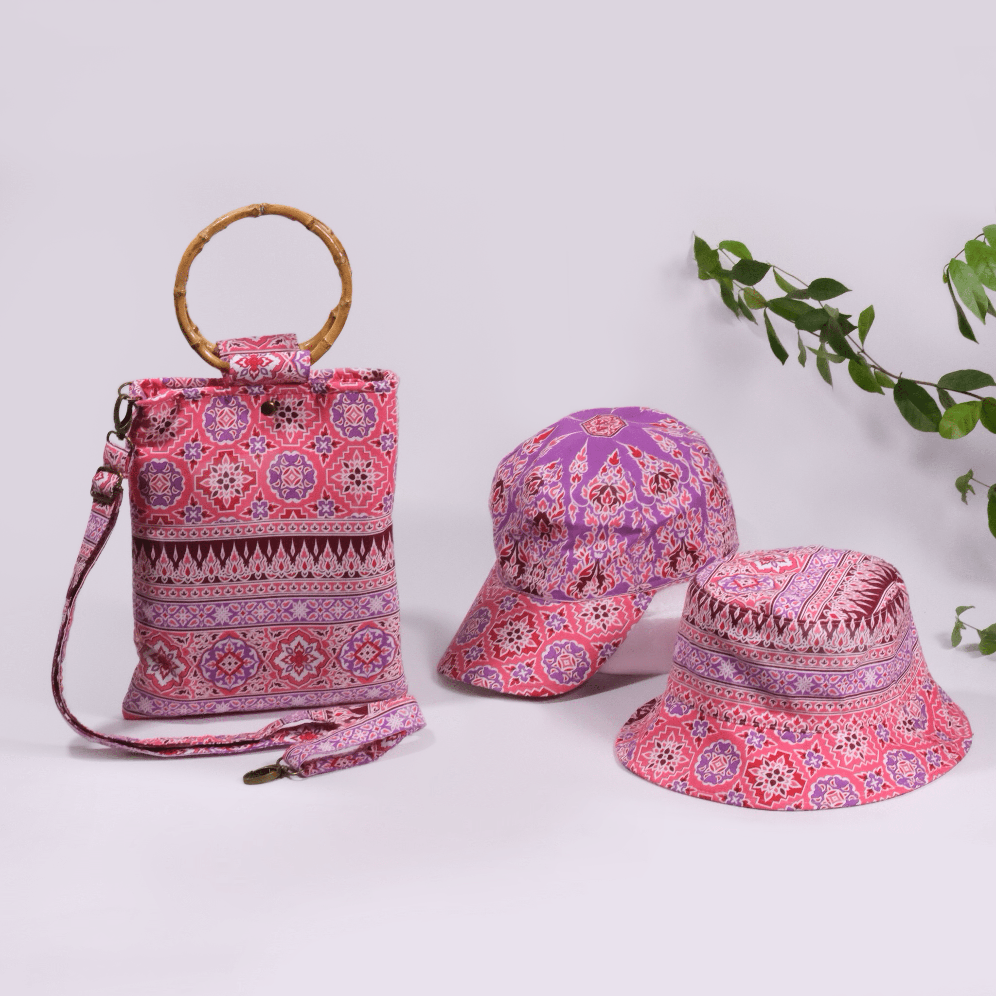 Prajamyam Bamboo Handle Handbag - KAMONMANEE