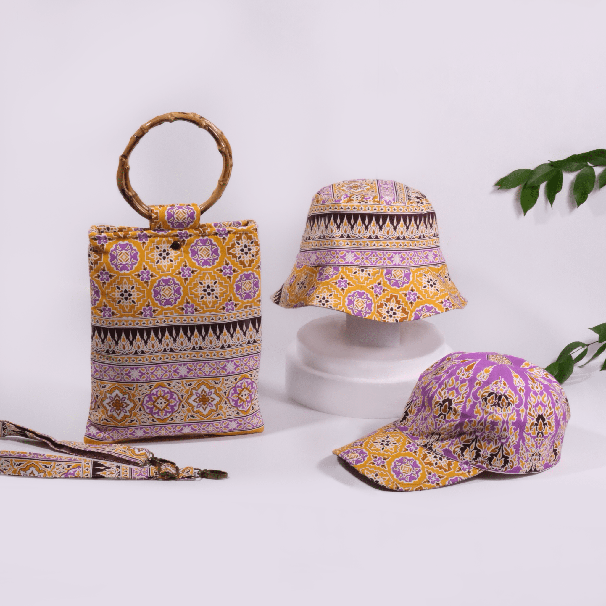 Prajamyam Bamboo Handle Handbag - KAMONMANEE