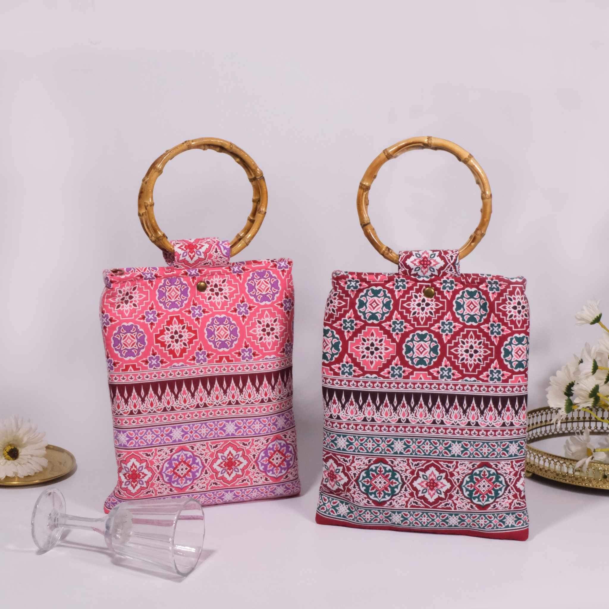 Prajamyam Bamboo Handle Handbag - KAMONMANEE