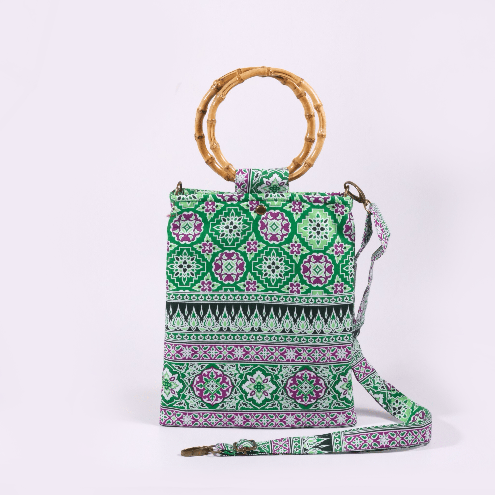 Prajamyam Bamboo Handle Handbag - KAMONMANEE