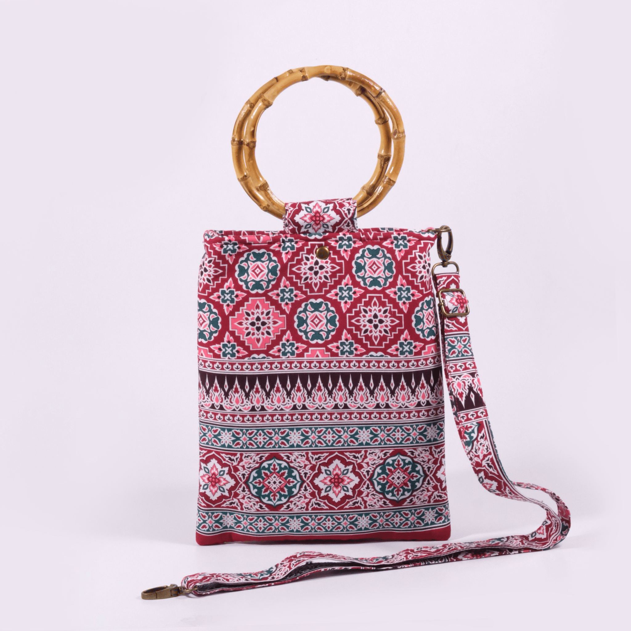 Prajamyam Bamboo Handle Handbag - KAMONMANEE