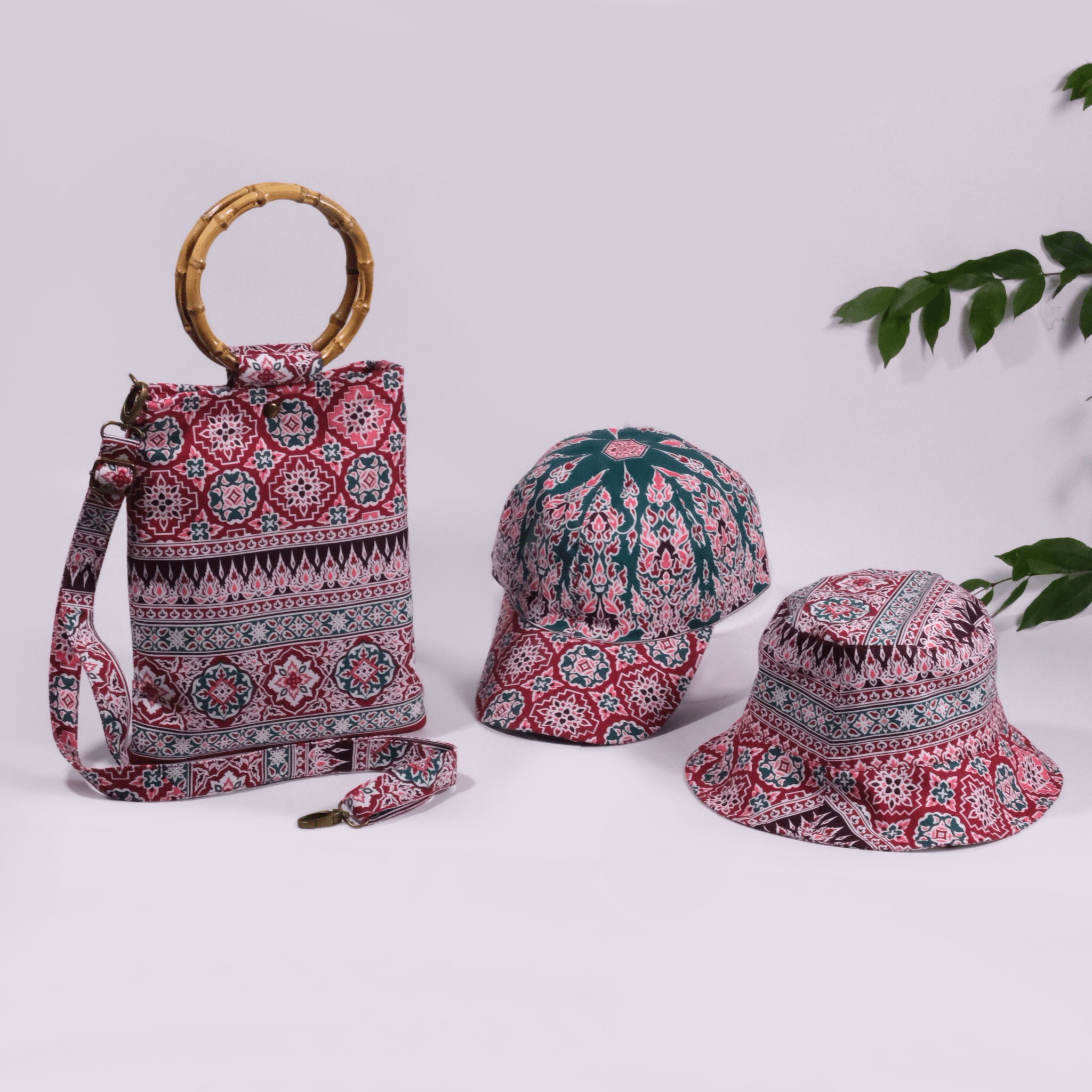 Prajamyam Bamboo Handle Handbag - KAMONMANEE