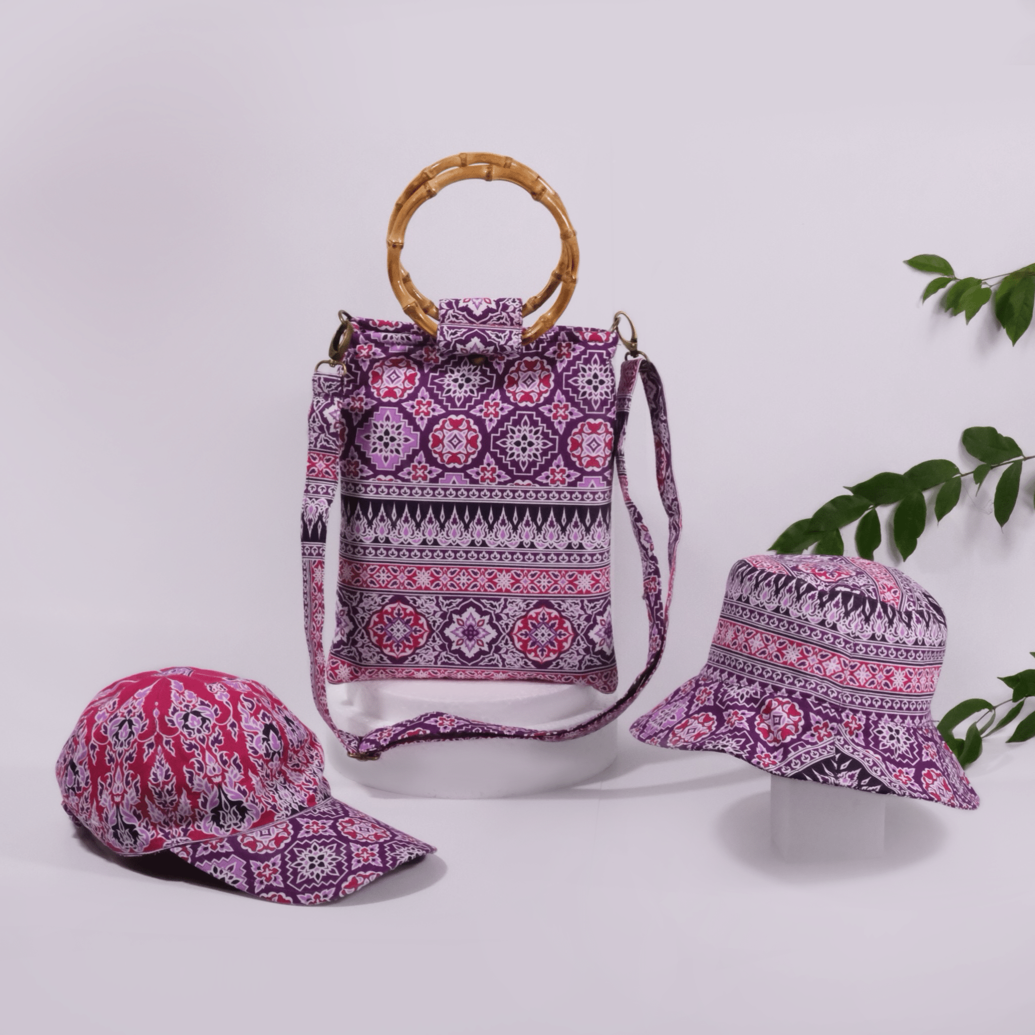 Prajamyam Bamboo Handle Handbag - KAMONMANEE