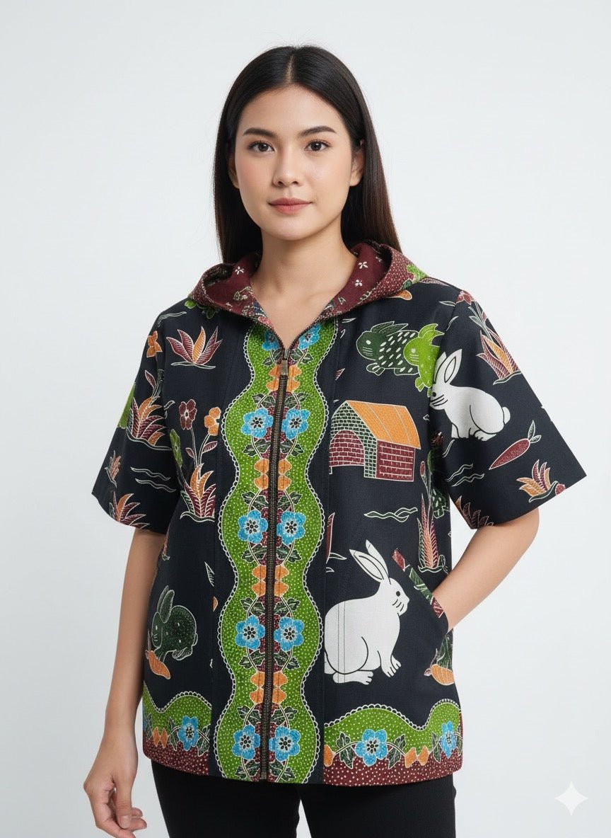 Rabbit Hoodie Short Sleeve Jacket - BALC