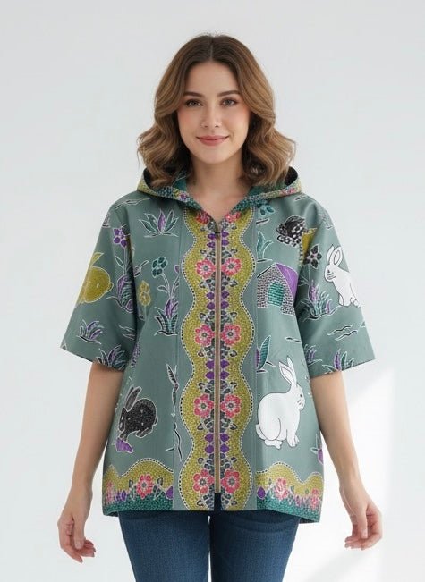 Rabbit Hoodie Short Sleeve Jacket - BALC