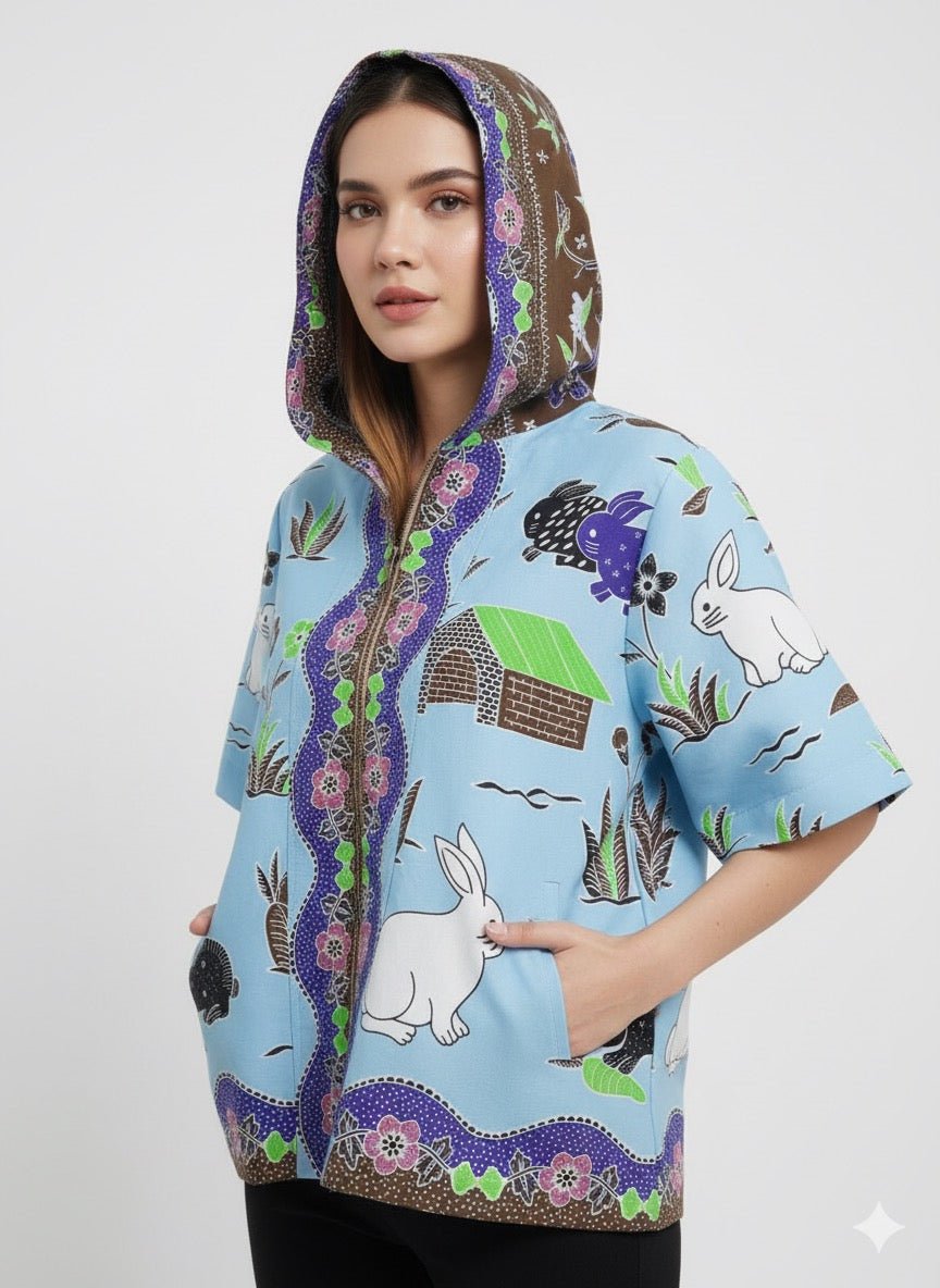 Rabbit Hoodie Short Sleeve Jacket - BALC