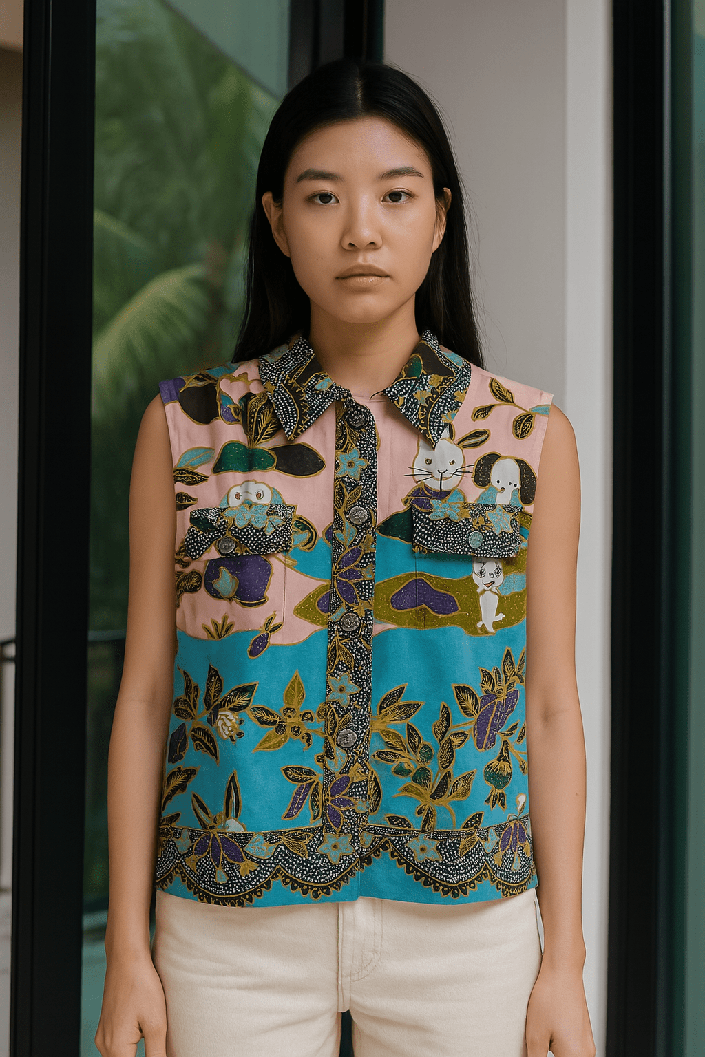 Rabbit Sleeveless Blouse - BALC