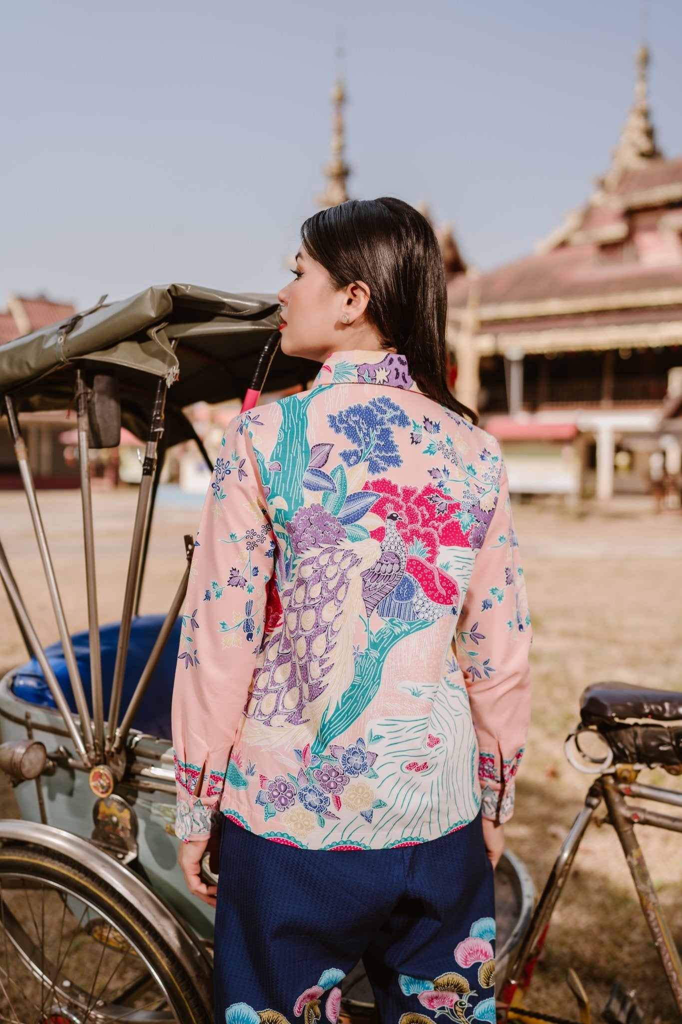River Peacock Blouse - SOUTH FABRIC