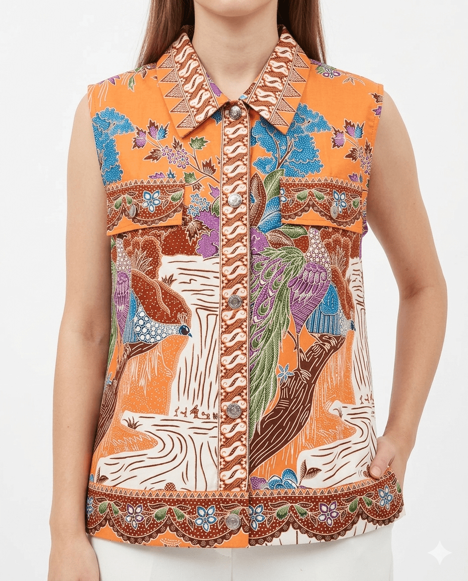 River Peacock Sleeveless Blouse - BALC