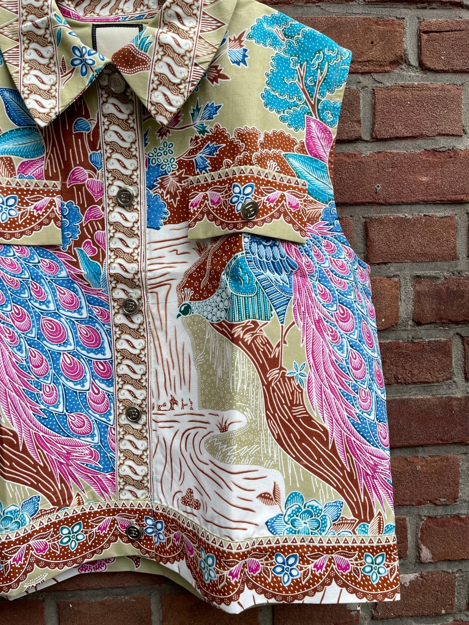 River Peacock Sleeveless Blouse  - BALC