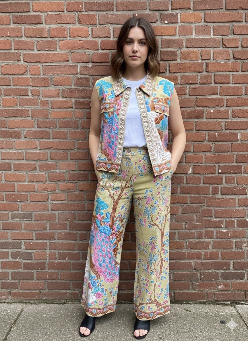 River Peacock Sleeveless Blouse - BALC