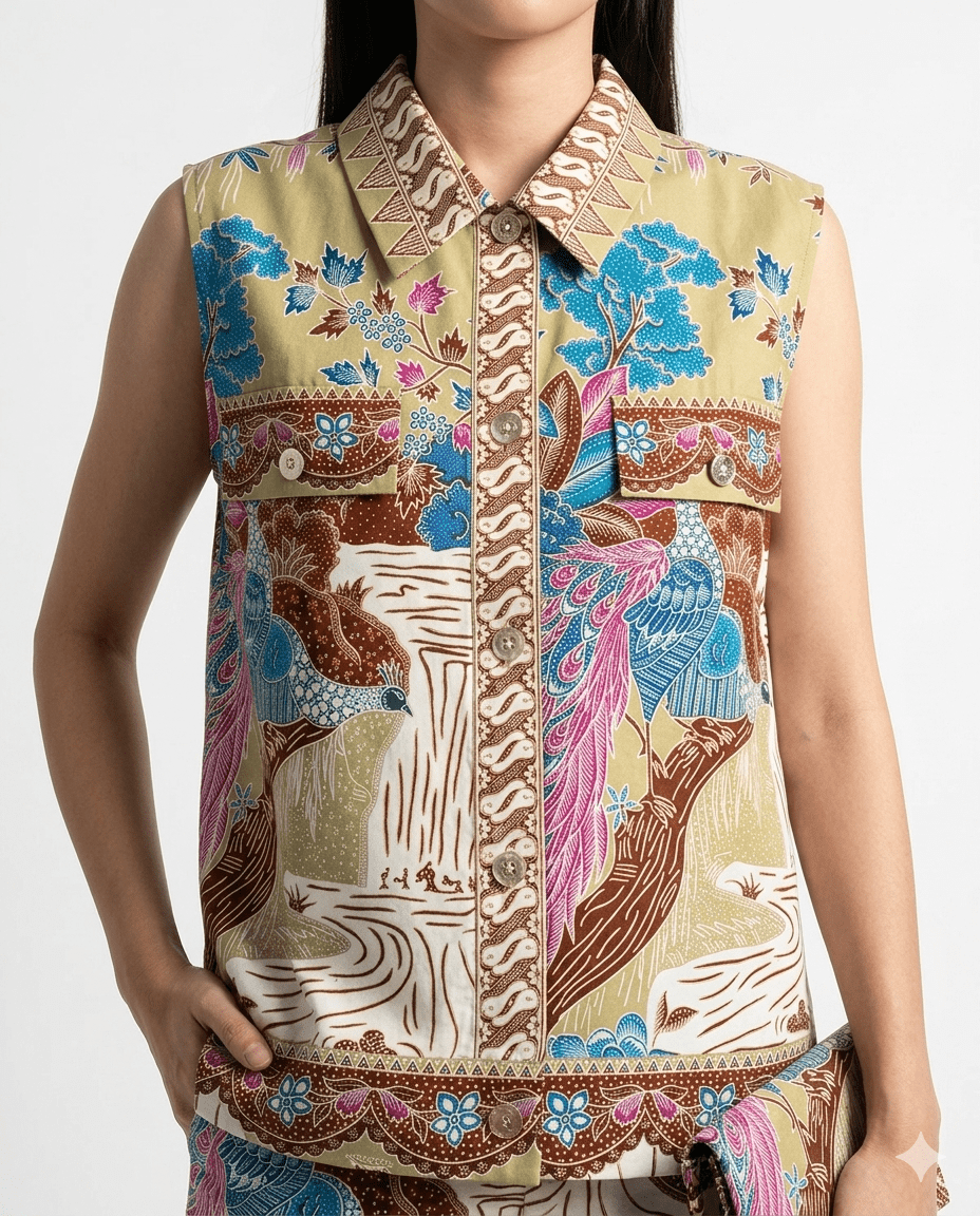 River Peacock Sleeveless Blouse - BALC
