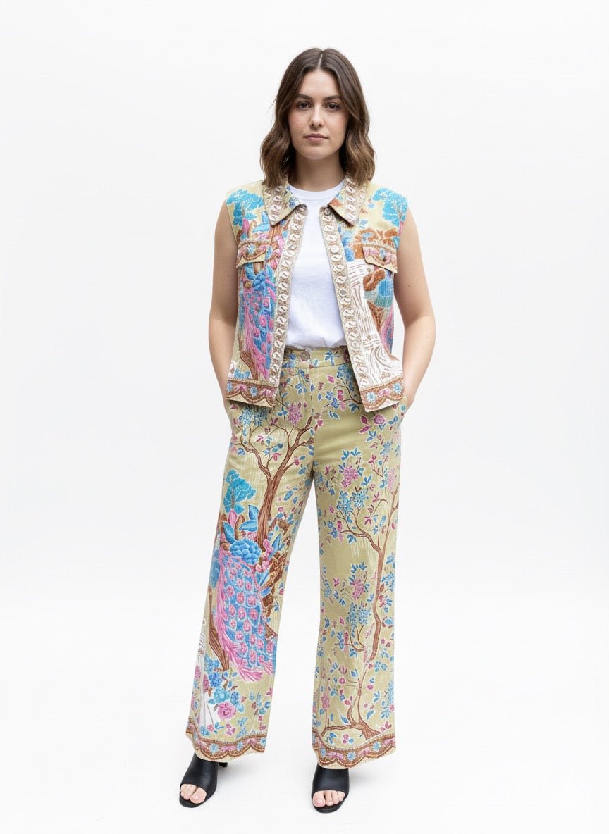 River Peacock Sleeveless Blouse - BALC