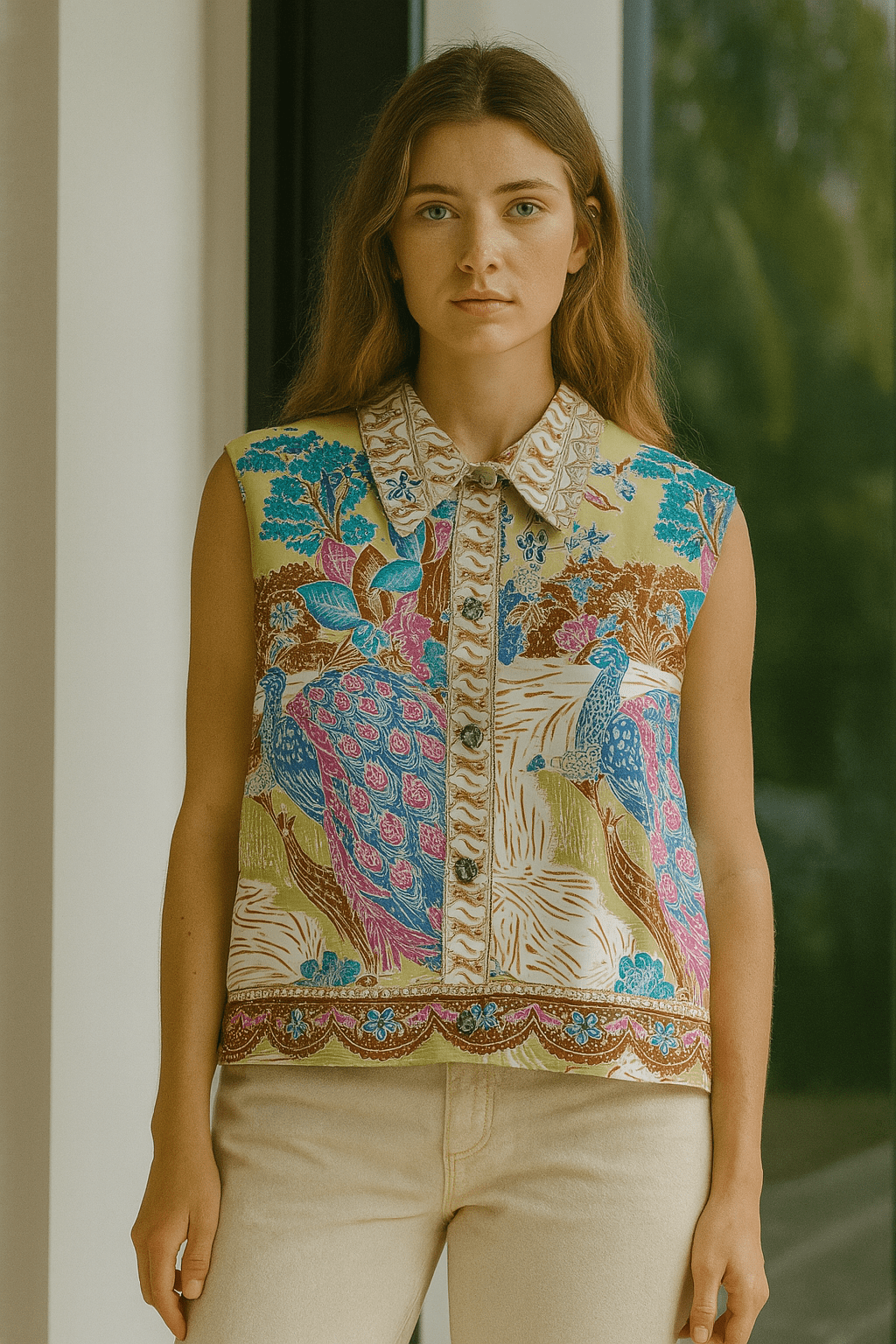 River Peacock Sleeveless Top - BALC