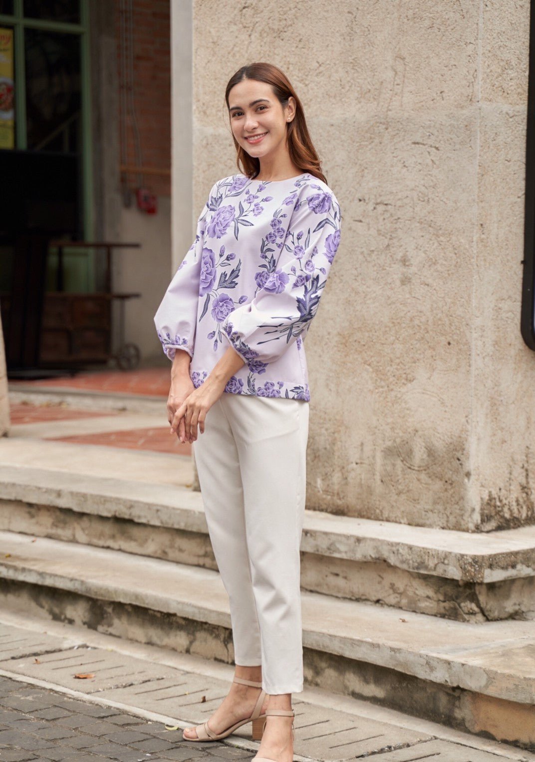 Rose Pastel Balloon Blouse - SOUTH FABRIC