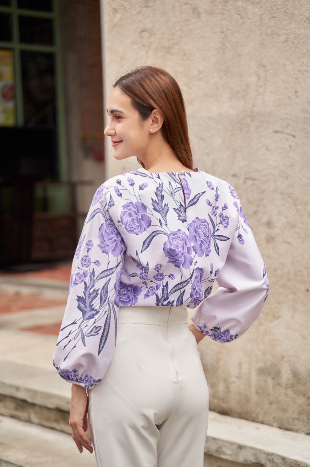 Rose Pastel Balloon Blouse - SOUTH FABRIC