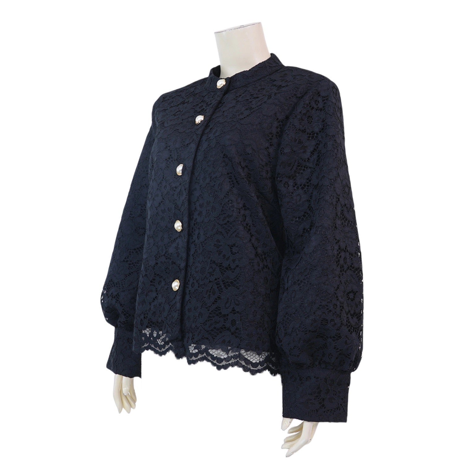 Royal Black Lace Top - SOUTH FABRIC