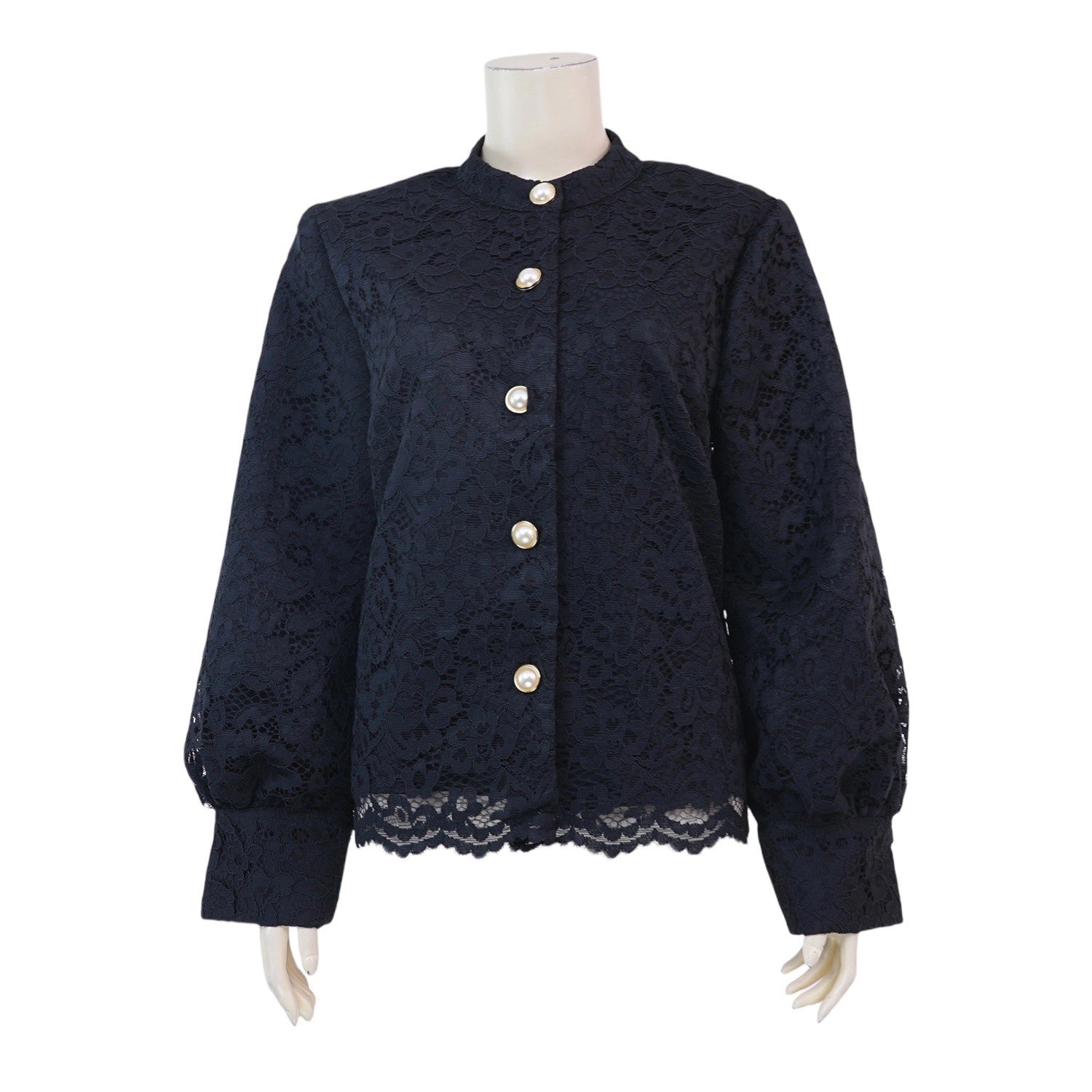 Royal Black Lace Top - SOUTH FABRIC