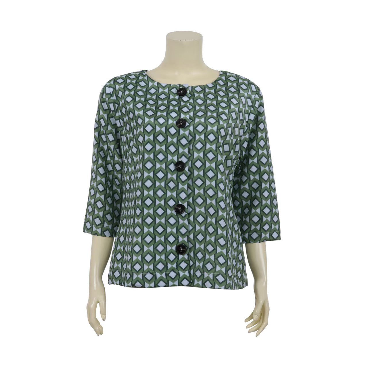 Satin Graphic Blazer - THE MUSEUM