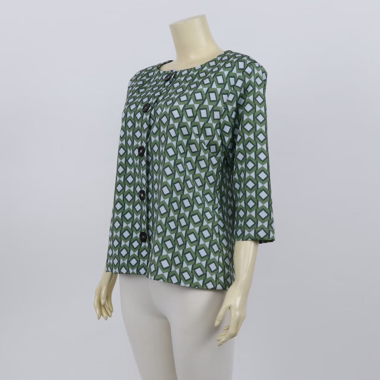 Satin Graphic Blazer - THE MUSEUM