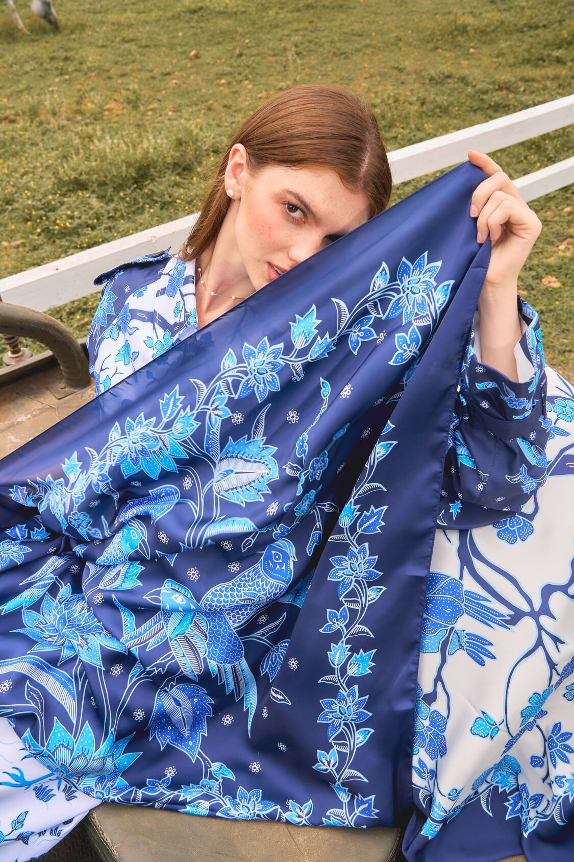 Scarf Oriental Blue 001 - KAMONMANEE